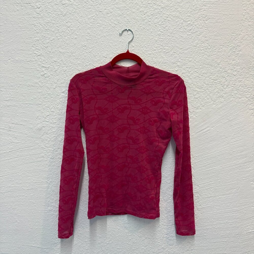 Han Kjøbenhavn Fuchsia long sleeve monogram top - Picture 4 of 5